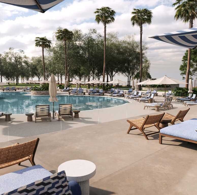 Pool und Liegen vom Kerkyra Blue Hotel & Spa by Louis Hotels