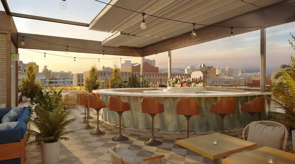 Rooftop Bar mit Blick auf Washington