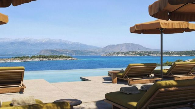 Pool und Meerblick JW Marriott Crete Resort & Spa