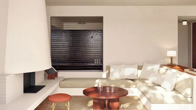 Wohnzimmer mit Kamin Finca Victoria Hotel & Spa