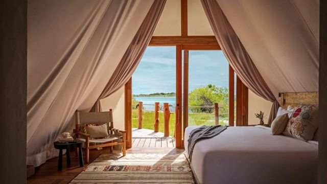 Ausblick aus dem Zimmer vom Our Habitas Bacalar