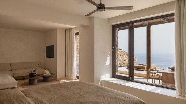 Ausblick vom Bett der Suite