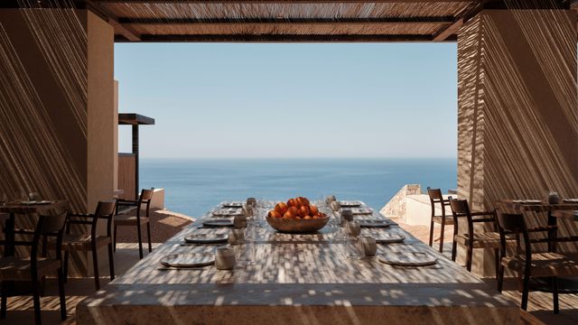 Restaurant mit Meerblick auf Folegandros
