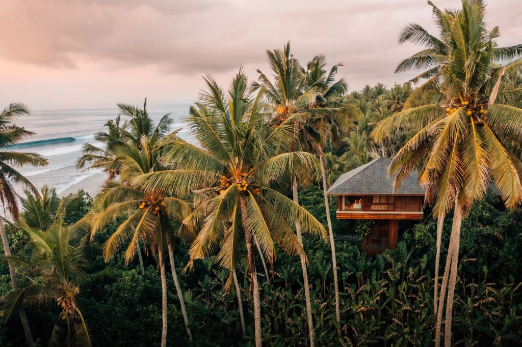 Villa mit Meerblick im Dschungel von Bali